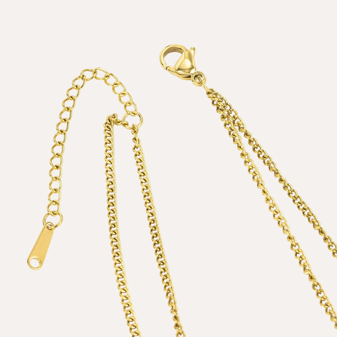 Double Layer Choker Necklace for Women | Dainty Oval Pendants Design | Soria Jewelry