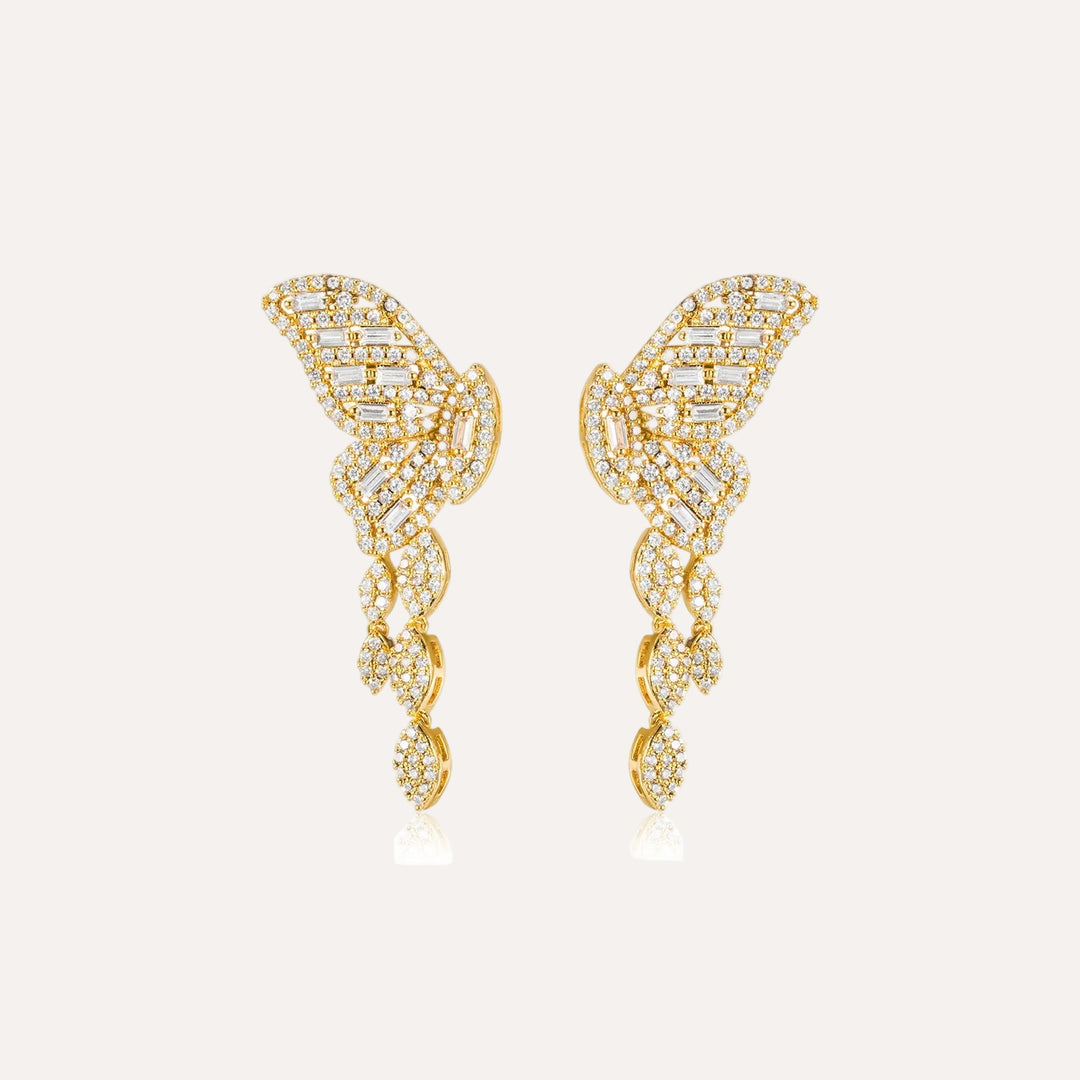 Gold Butterfly Necklace Earrings Ring Set for Women | Soria Jewelry