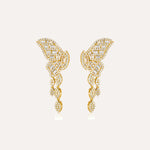 Load image into Gallery viewer, Gold Butterfly Necklace Earrings Ring Set for Women | Soria Jewelry
