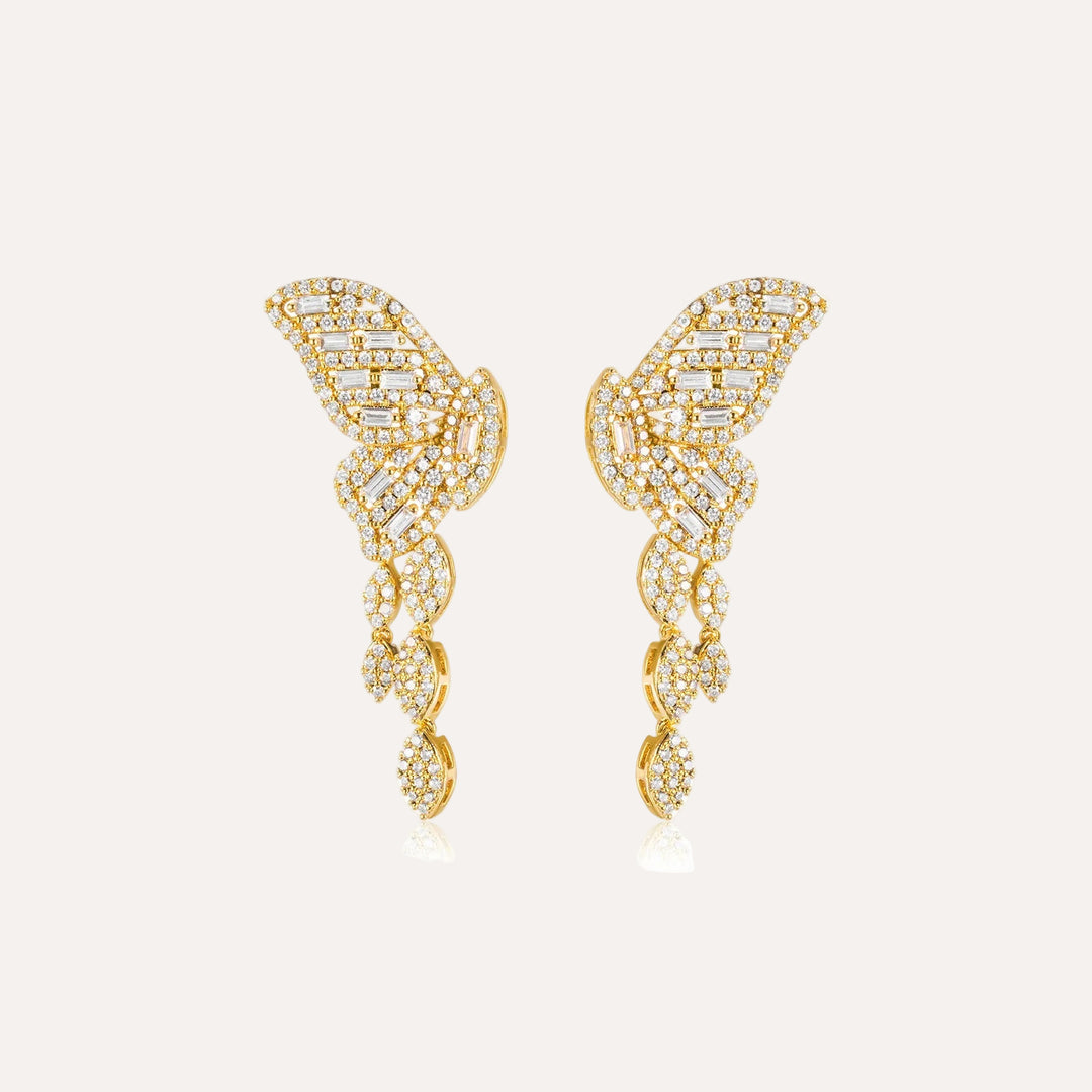 Gold Butterfly Necklace Earrings Ring Set for Women | Soria Jewelry