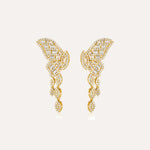 Load image into Gallery viewer, Gold Butterfly Necklace Earrings Ring Set for Women | Soria Jewelry
