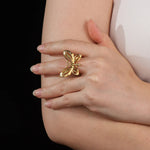 Load image into Gallery viewer, Gold Butterfly Ring for Women | Fashion Dainty Jewelry | Soria Jewelry
