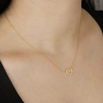 Load image into Gallery viewer, Crescent Moon Necklace for Women | Dainty Crystal Pendant Design | Soria Jewelry
