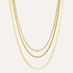 Load image into Gallery viewer, 3 Layer Necklace for Women | Dainty Cuban Link Chain Necklace | Soria Jewelry
