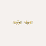 Load image into Gallery viewer, Dainty Gold Ear Cuffs with Heart CZ Design for Women | Soria Jewelry
