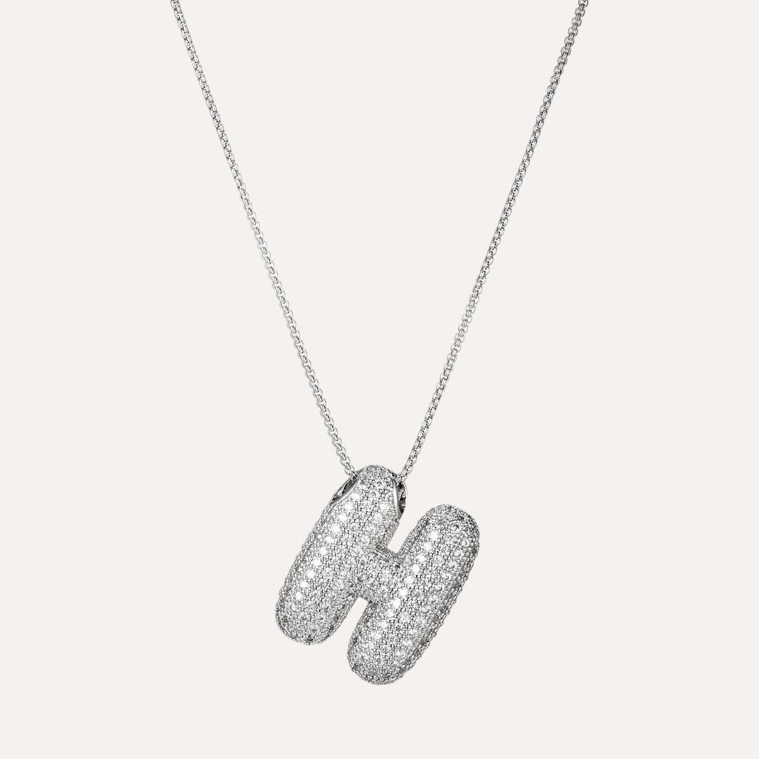 Letter Necklace for Women | Dainty Crystal Pendant Chain Necklace | Soria Jewelry