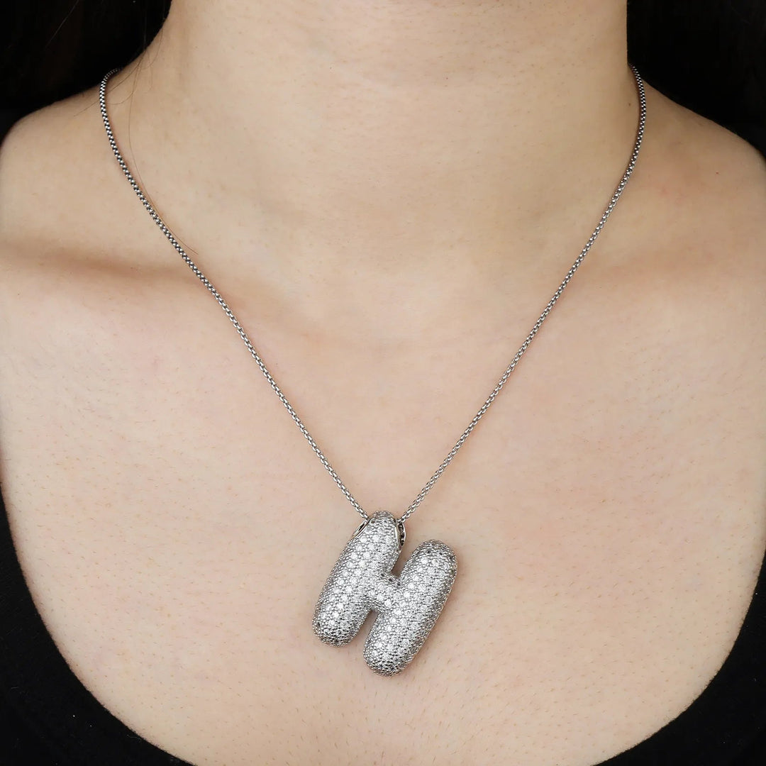 Letter Necklace for Women | Dainty Crystal Pendant Chain Necklace | Soria Jewelry