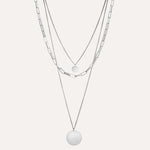 Load image into Gallery viewer, 3 Layer Necklace for Women | Dainty Circle Pendant Jewelry | Soria Jewelry
