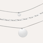 Load image into Gallery viewer, 3 Layer Necklace for Women | Dainty Circle Pendant Jewelry | Soria Jewelry
