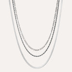 Load image into Gallery viewer, 3 Layer Necklace for Women | Dainty Cuban Link Chain Necklace | Soria Jewelry
