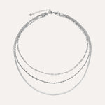 Load image into Gallery viewer, 3 Layer Necklace for Women | Dainty Cuban Link Chain Necklace | Soria Jewelry
