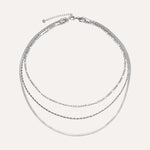 Load image into Gallery viewer, 3 Layer Necklace for Women | Dainty Cuban Link Chain Necklace | Soria Jewelry
