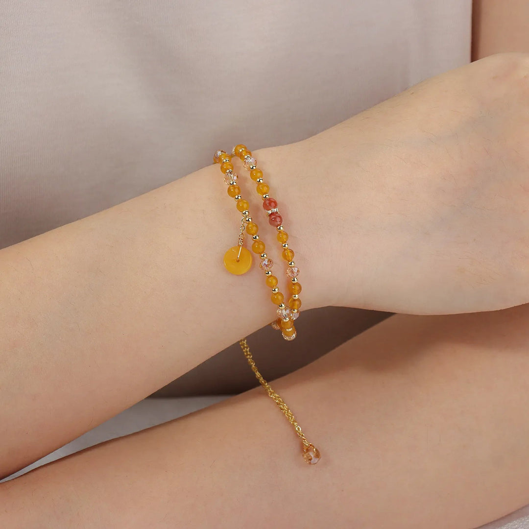 Double Layered Beaded Bracelet for Women Valentines Gifts | Soria Jewelry