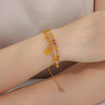 Load image into Gallery viewer, Double Layered Beaded Bracelet for Women Valentines Gifts | Soria Jewelry
