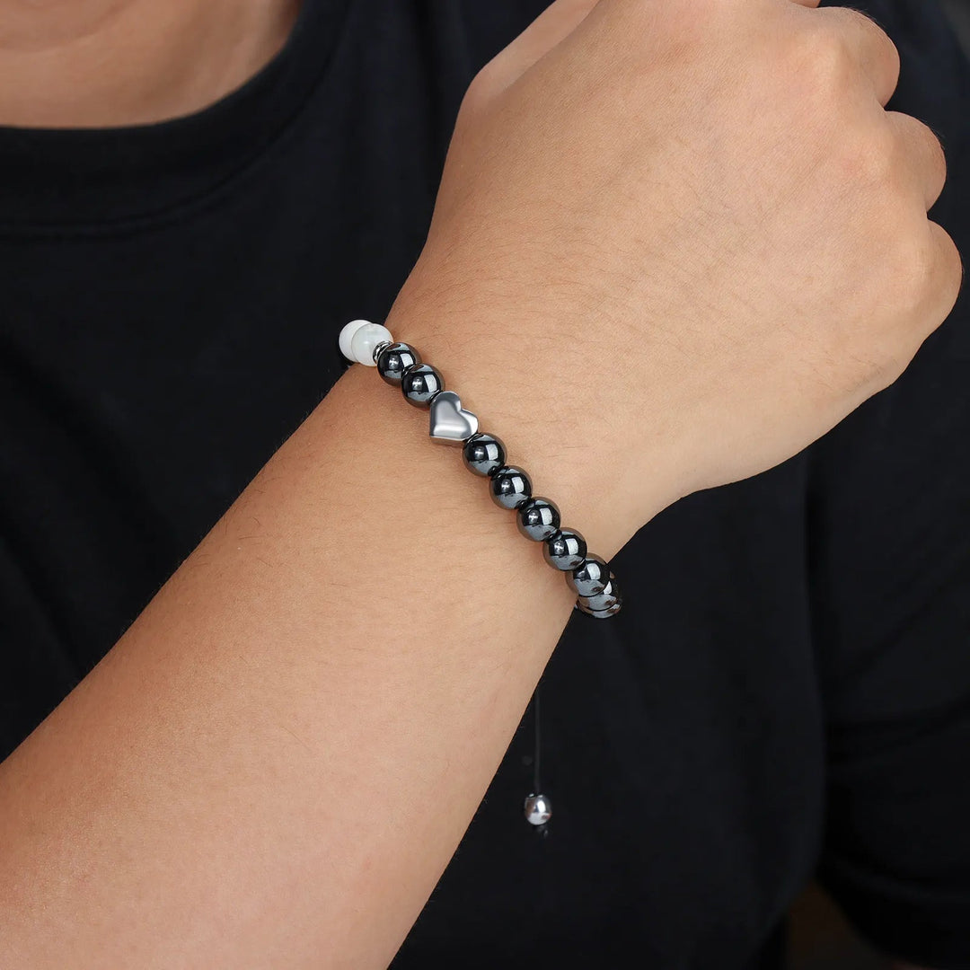 Heart Beaded Bracelet | Fashion Adjustable Jewelry | Soria Jewelry