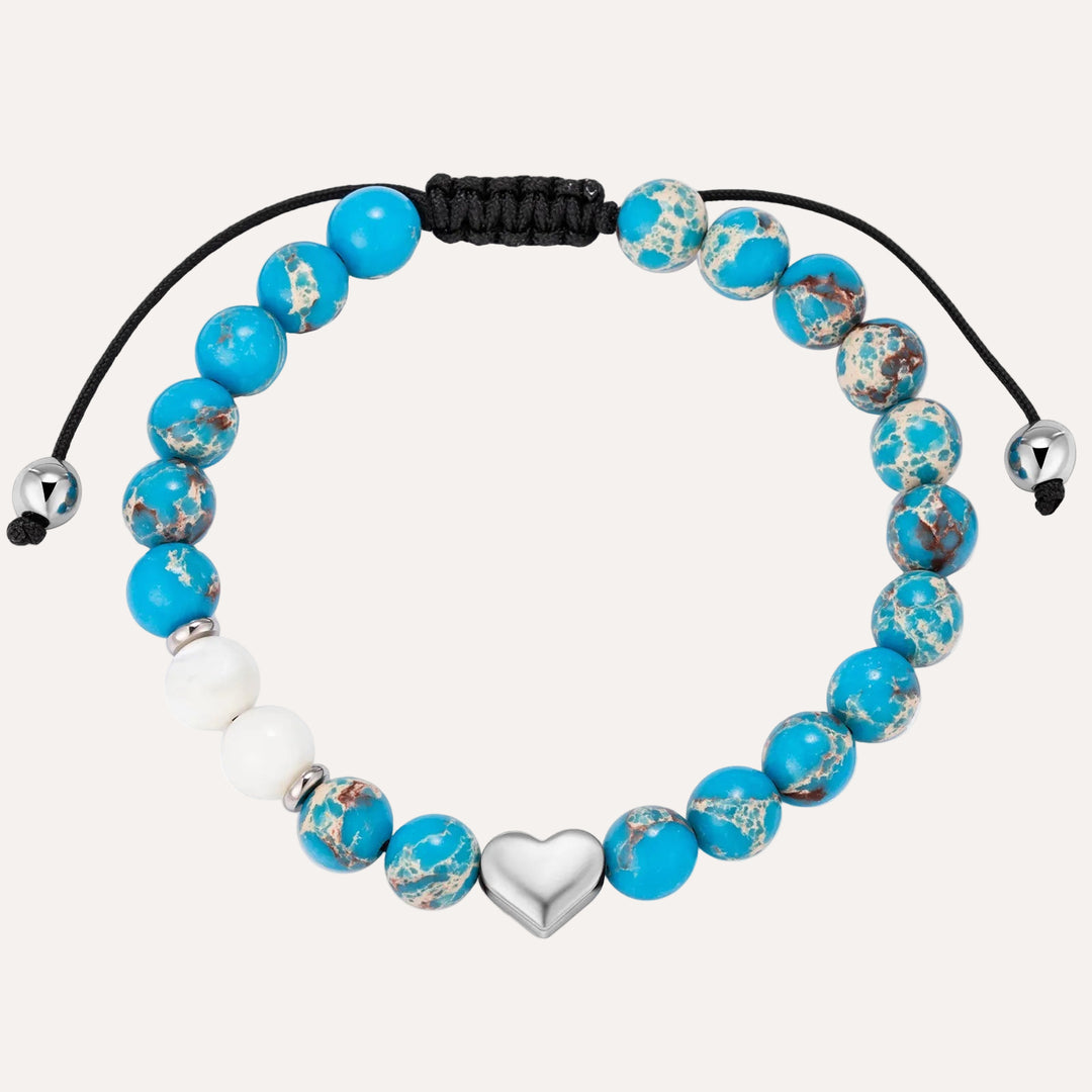 Heart Beaded Bracelet | Fashion Adjustable Jewelry | Soria Jewelry