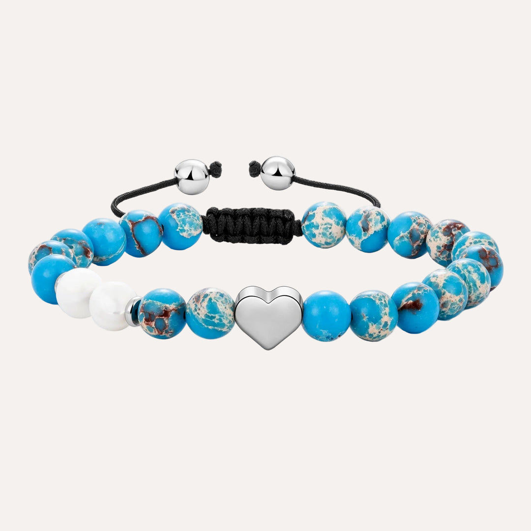 Heart Beaded Bracelet | Fashion Adjustable Jewelry | Soria Jewelry
