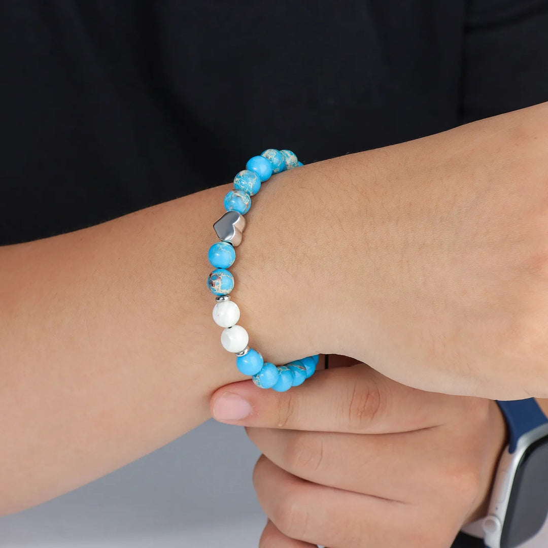 Heart Beaded Bracelet | Fashion Adjustable Jewelry | Soria Jewelry