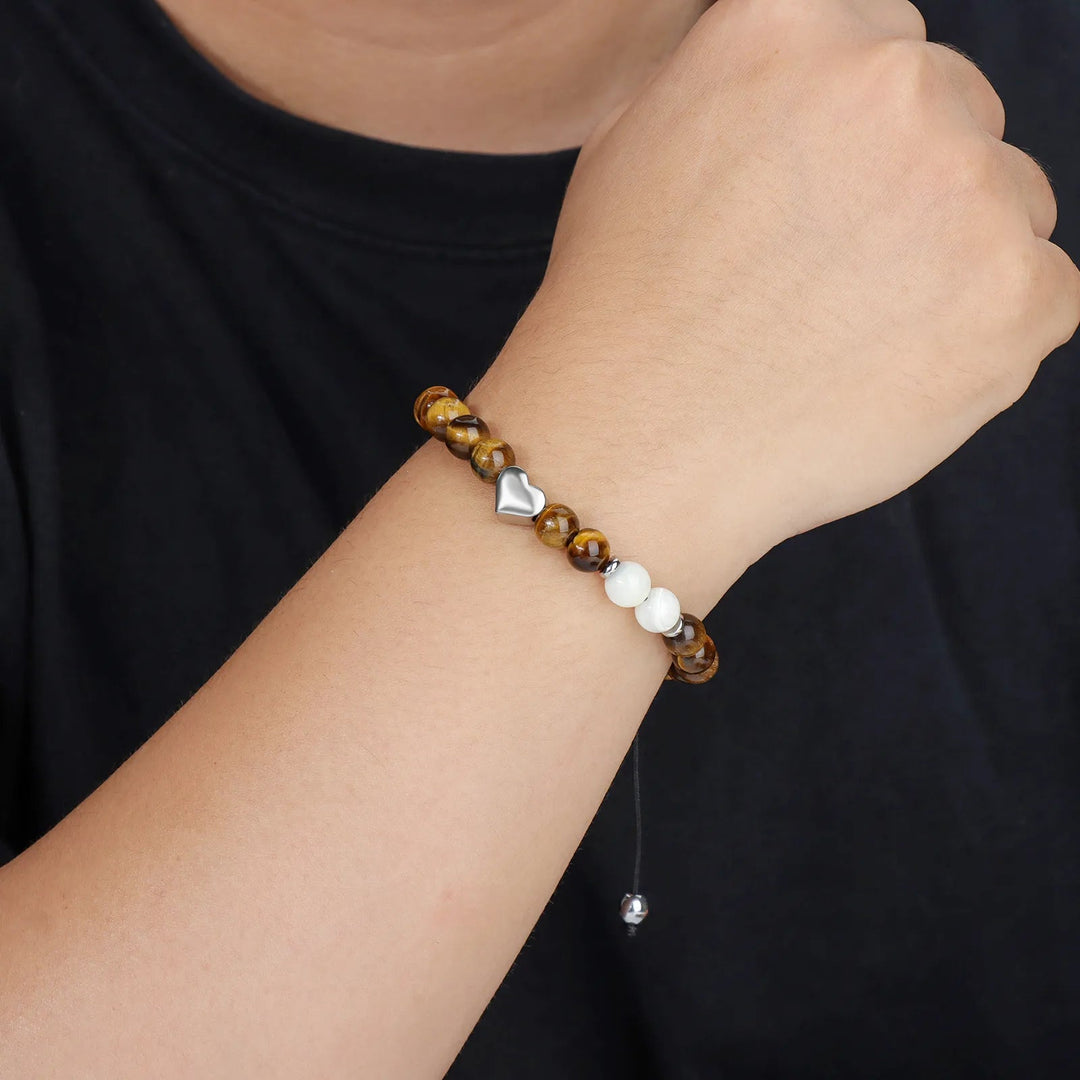 Heart Beaded Bracelet | Fashion Adjustable Jewelry | Soria Jewelry