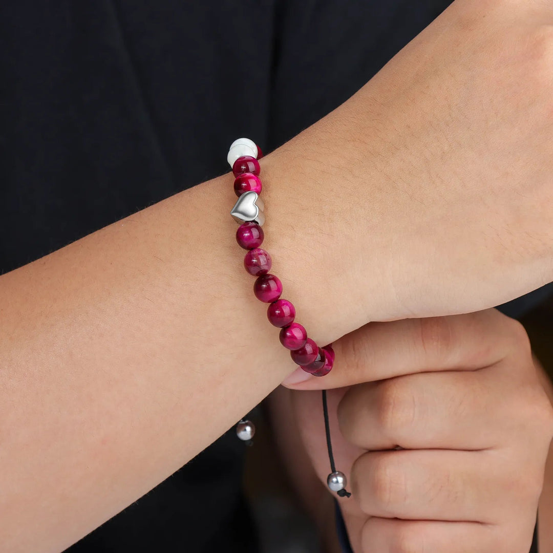 Heart Beaded Bracelet | Fashion Adjustable Jewelry | Soria Jewelry