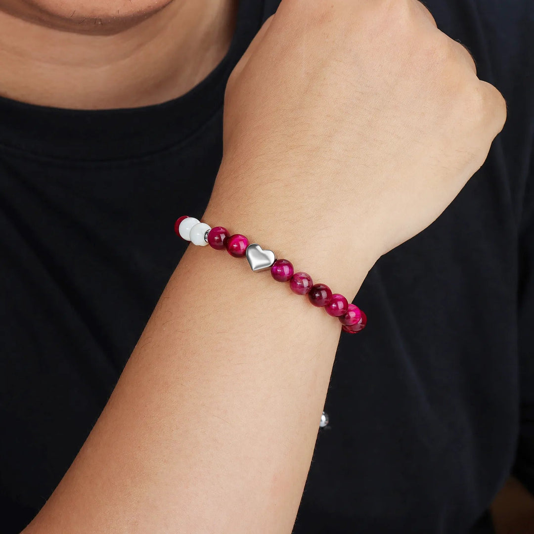 Heart Beaded Bracelet | Fashion Adjustable Jewelry | Soria Jewelry