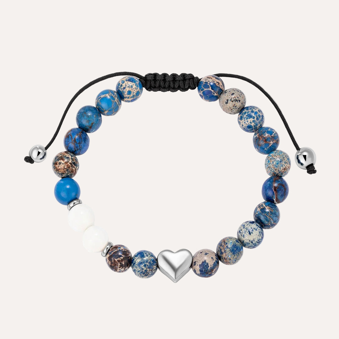 Heart Beaded Bracelet | Fashion Adjustable Jewelry | Soria Jewelry