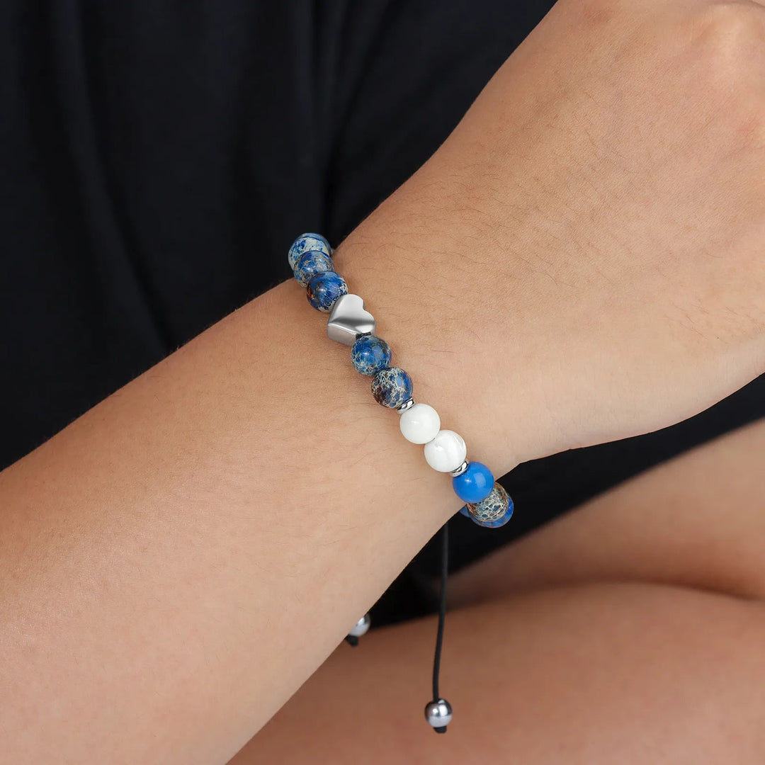 Heart Beaded Bracelet | Fashion Adjustable Jewelry | Soria Jewelry