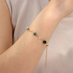 Load image into Gallery viewer, Pearl Bracelet for Women | Fashion Gold Chain and Adjustable Design | Soria Jewelry
