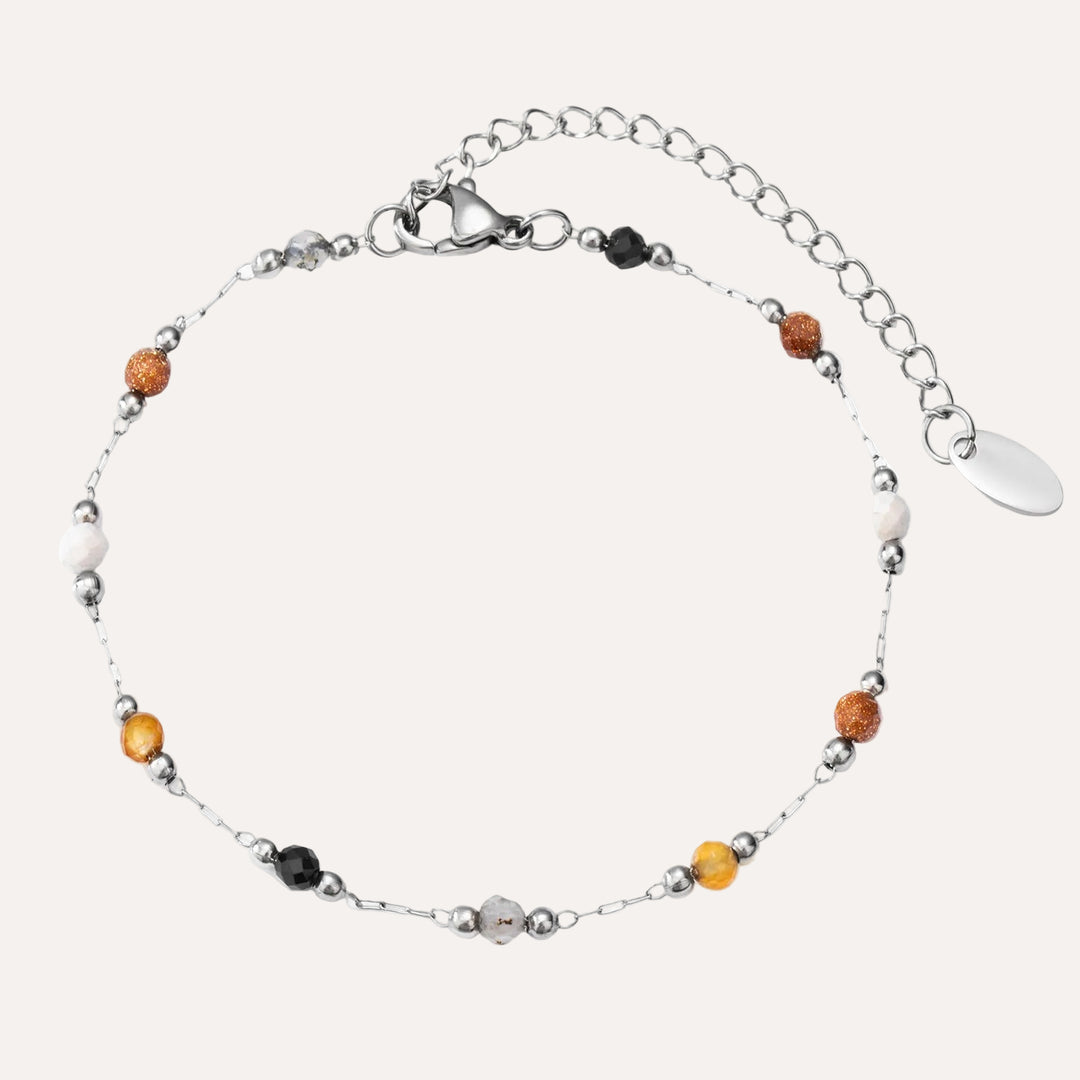 Beaded Bracelet for Women | Fashion Silver Chain and Adjustable Design | Soria Jewelry