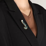 Load image into Gallery viewer, Letter Brooch for Women | Crystal Pearl Luxury Jewelry | Soria Jewelry
