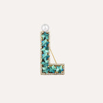 Load image into Gallery viewer, Letter Brooch for Women | Crystal Pearl Luxury Jewelry | Soria Jewelry
