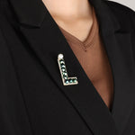 Load image into Gallery viewer, Letter Brooch for Women | Crystal Pearl Luxury Jewelry | Soria Jewelry
