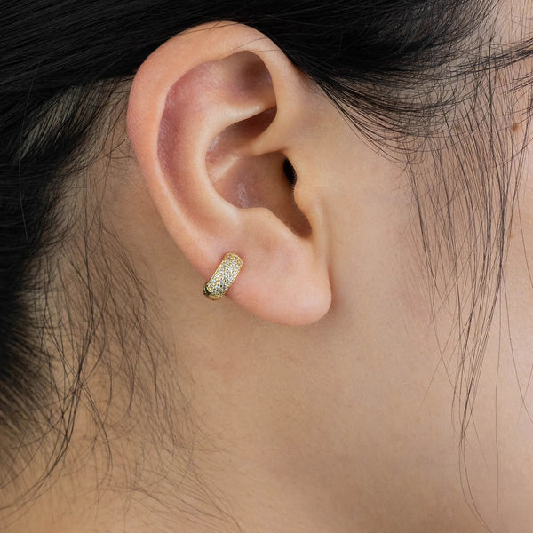 CZ Hoop Stud Earrings for Women | Fashion Dainty Jewelry | Soria Jewelry