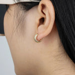 Load image into Gallery viewer, CZ Hoop Stud Earrings for Women | Fashion Dainty Jewelry | Soria Jewelry
