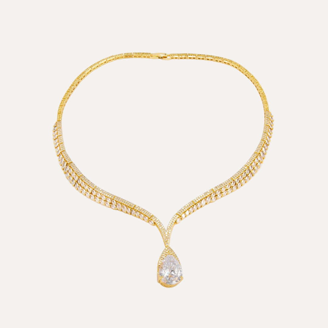 Crystal Necklace Earrings Set for Women | Fashion Dainty Jewelry | Soria Jewelry