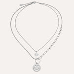 Load image into Gallery viewer, Double Layer Necklace for Women | Fashion Smiley Pendant Design | Soria Jewelry
