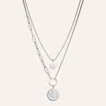 Load image into Gallery viewer, Double Layer Necklace for Women | Fashion Smiley Pendant Design | Soria Jewelry
