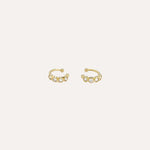 Load image into Gallery viewer, Gold CZ Ear Cuffs for Women | Fashion Elegant Jewelry | Soria Jewelry
