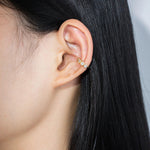 Load image into Gallery viewer, Gold CZ Ear Cuffs for Women | Fashion Elegant Jewelry | Soria Jewelry
