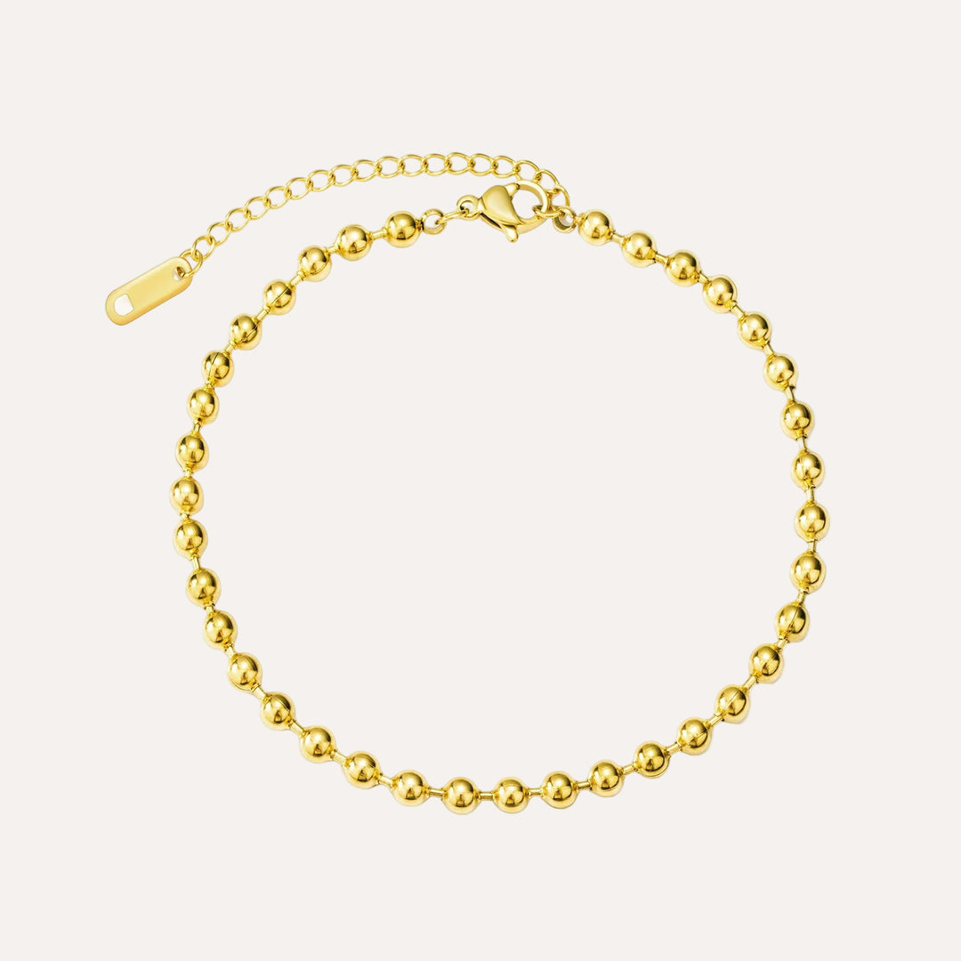 Gold Bead Bracelet for Women | Minimalist Adjustable Ball Chain Bracelet | Soria Jewelry