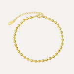 Load image into Gallery viewer, Gold Bead Bracelet for Women | Minimalist Adjustable Ball Chain Bracelet | Soria Jewelry
