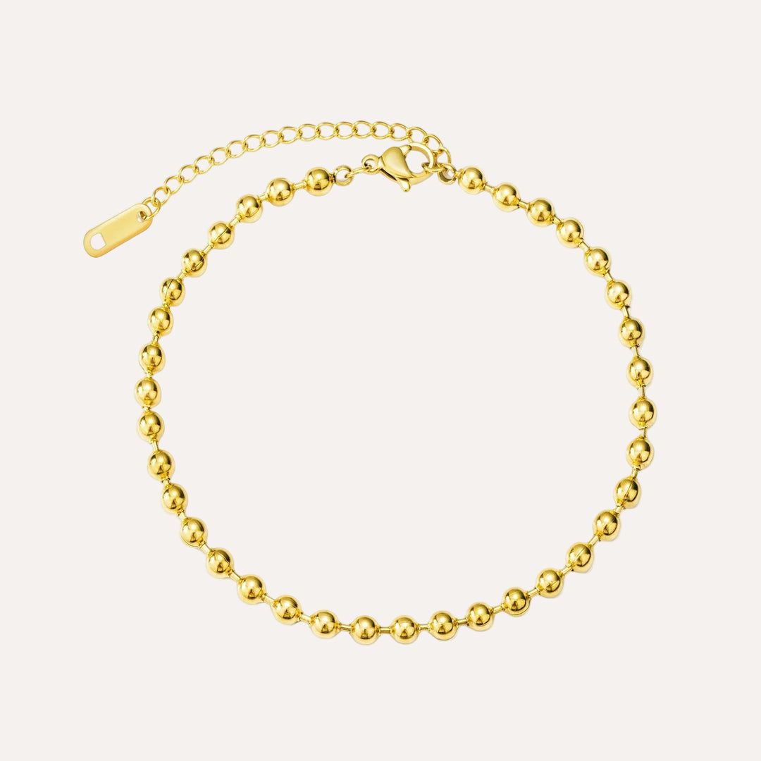 Gold Bead Bracelet for Women | Minimalist Adjustable Ball Chain Bracelet | Soria Jewelry