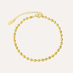 Load image into Gallery viewer, Gold Bead Bracelet for Women | Minimalist Adjustable Ball Chain Bracelet | Soria Jewelry
