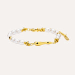 Load image into Gallery viewer, Gold Bracelet for Women | Fashion Pearl Adjustable Bracelet | Soria Jewelry
