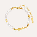 Load image into Gallery viewer, Gold Bracelet for Women | Fashion Pearl Adjustable Bracelet | Soria Jewelry
