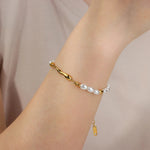 Load image into Gallery viewer, Gold Bracelet for Women | Fashion Pearl Adjustable Bracelet | Soria Jewelry
