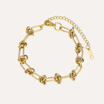 Load image into Gallery viewer, Chain Link Bracelet for Women | Fashion Knot Design | Soria Jewelry

