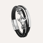 Load image into Gallery viewer, Leather Anchor Bracelet for Men | Fashion Nautical Style Jewelry | Soria Jewelry
