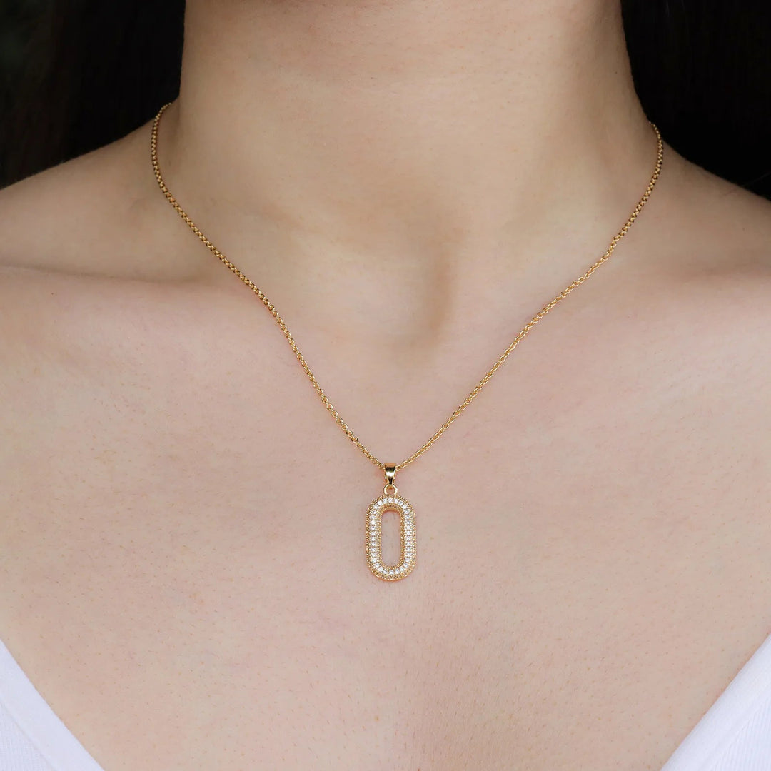 Gold Necklace Earrings Set for Women | Fashion Oval Design | Soria Jewelry