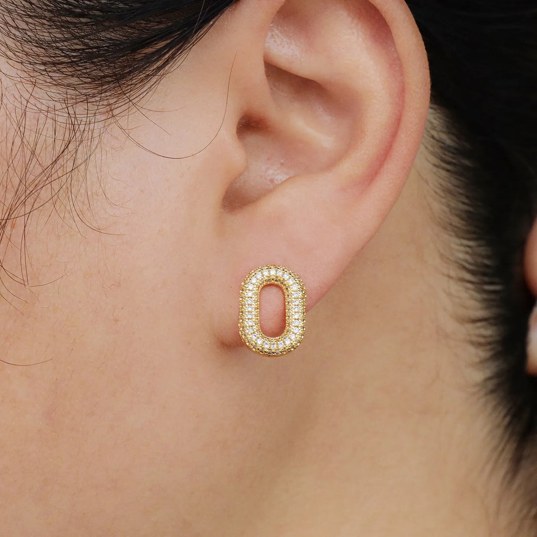 Gold Necklace Earrings Set for Women | Fashion Oval Design | Soria Jewelry